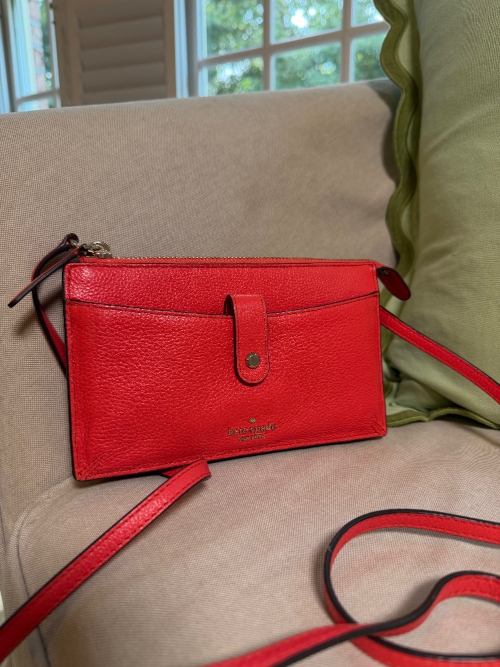 Kate Spade Crossbody Coral Red Purse Bag